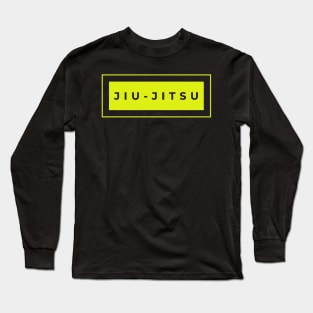 BJJ Jiu Jitsu Minimal Yellow Long Sleeve T-Shirt